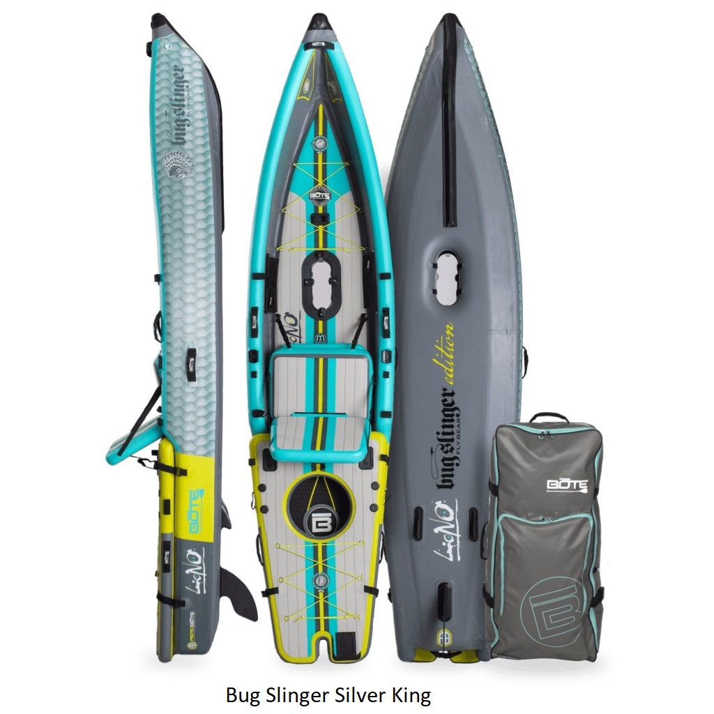BOTE Lono Aero Inflatable Kayak - Bug Slinger Silver King