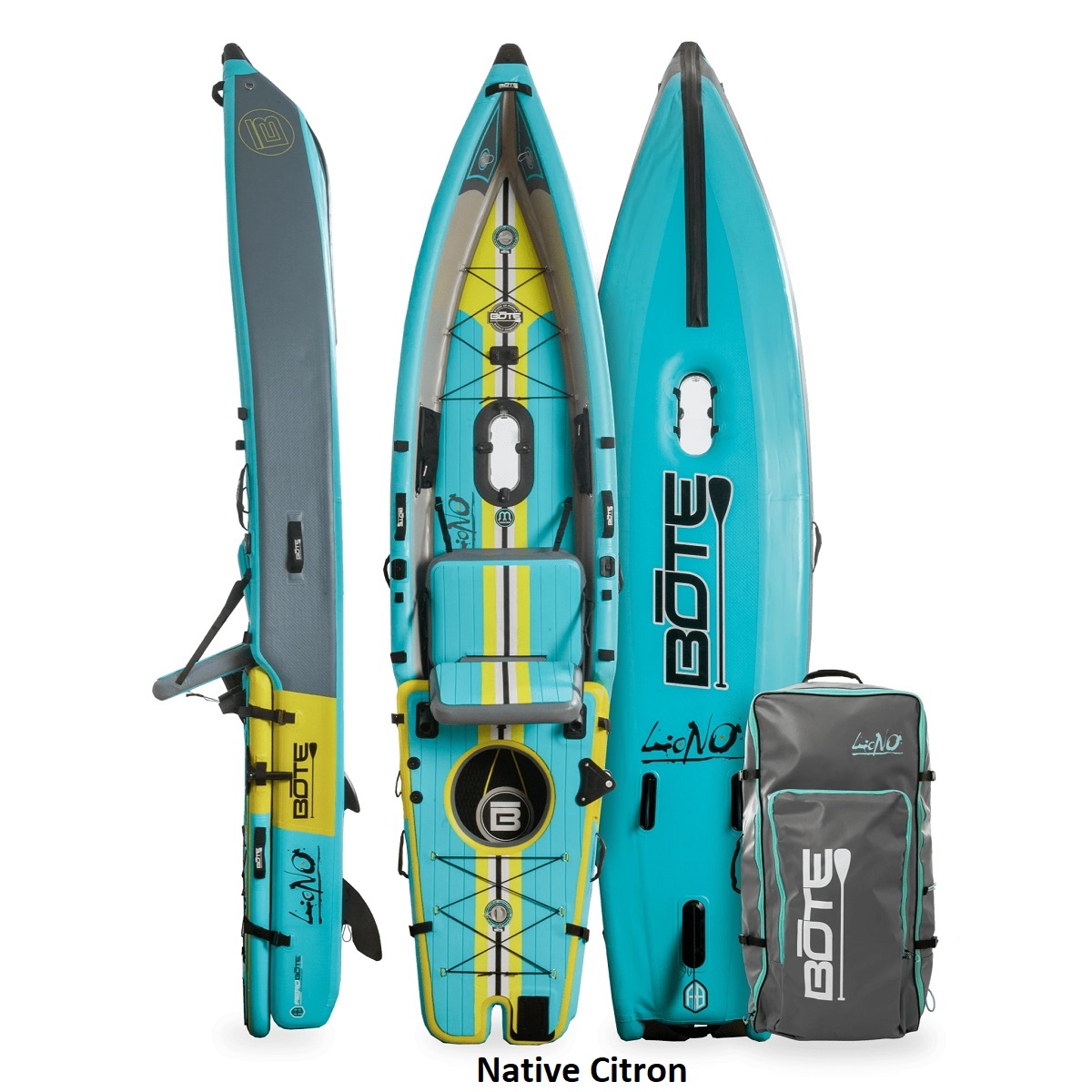 BOTE Lono Inflatable Kayak - Native Citron 1