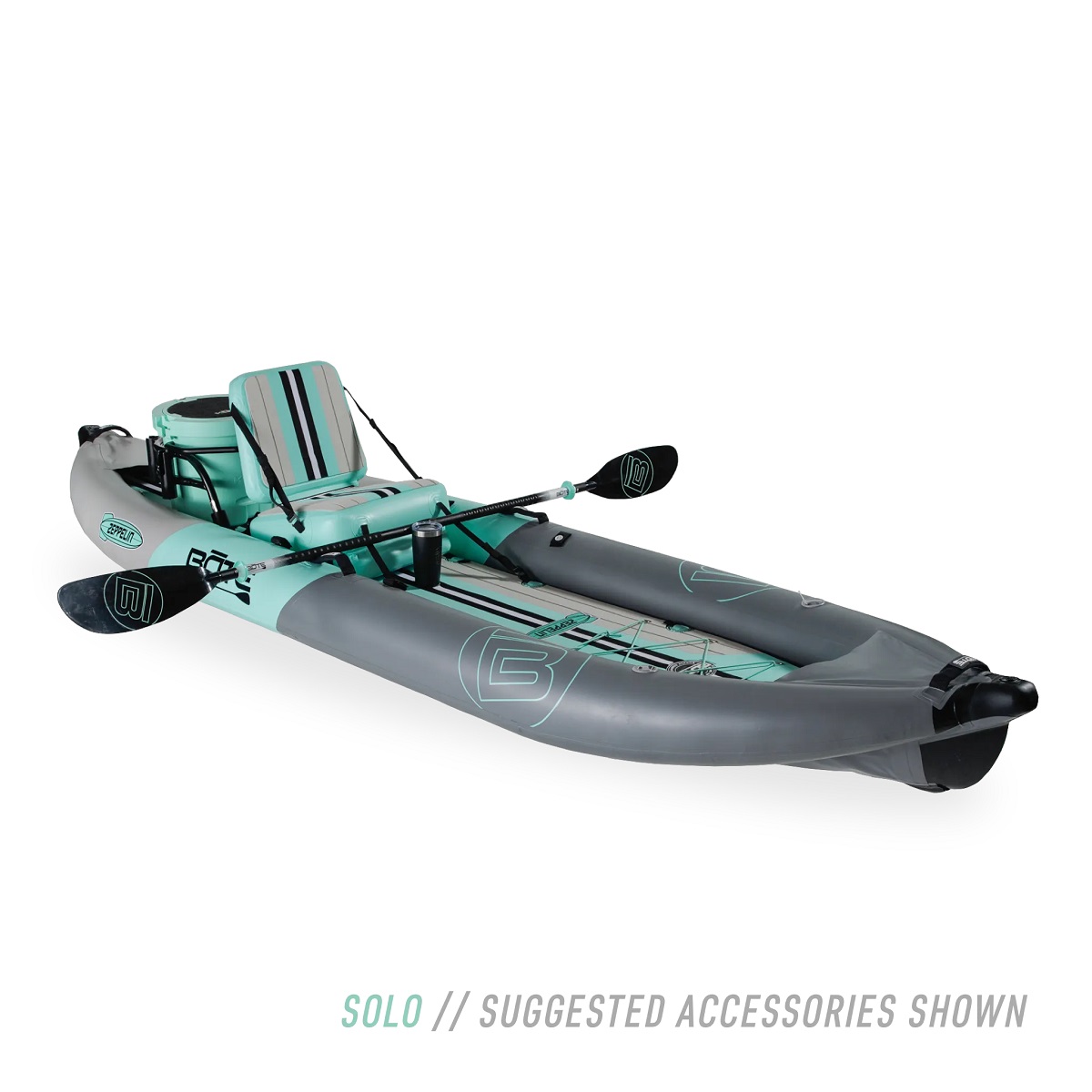 thumbnail image 2 of BOTE Zeppelin Aero Inflatable Kayak For Adults & Kids Includes Travel Bag Adjustable Seat 1 Person Single Rider Blow Up Kayaking For Fishing Hunting Leisure Multiple Colors 2 of 11