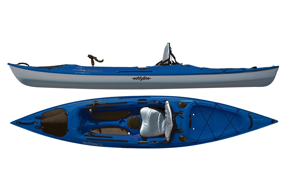 Eddyline Caribbean 12 Angler Kayak - Sapphire Blue / Silver