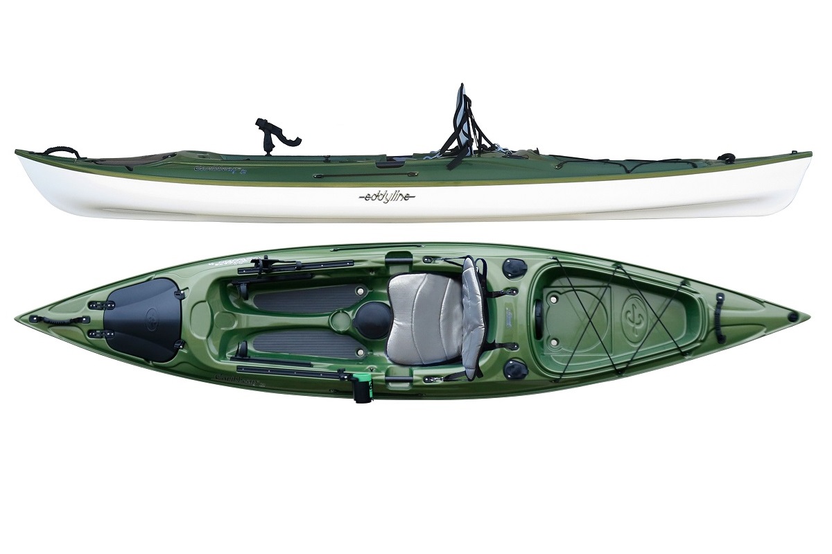 Eddyline Caribbean 12 Angler  Kayak - Seagrass / White