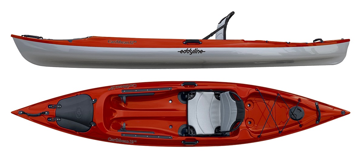 Eddyline Caribbean 12FS Kayak - Red Pearl / Silver