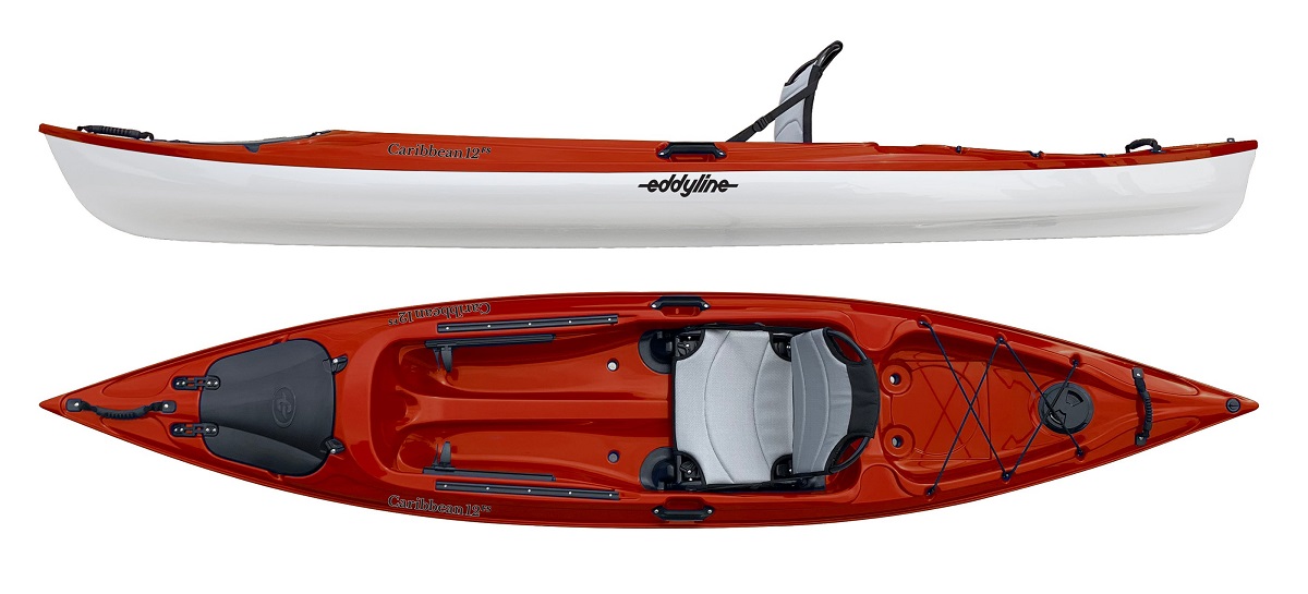 Eddyline Caribbean 12FS Kayak - Red Pearl / White