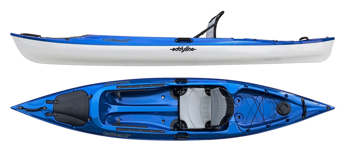 Eddyline Caribbean 12FS Kayak - Sapphire Blue / White