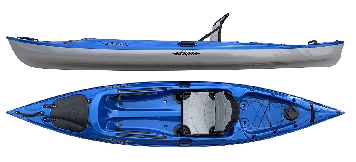 Eddyline Caribbean 12FS Kayak - Sapphire Blue / Silver