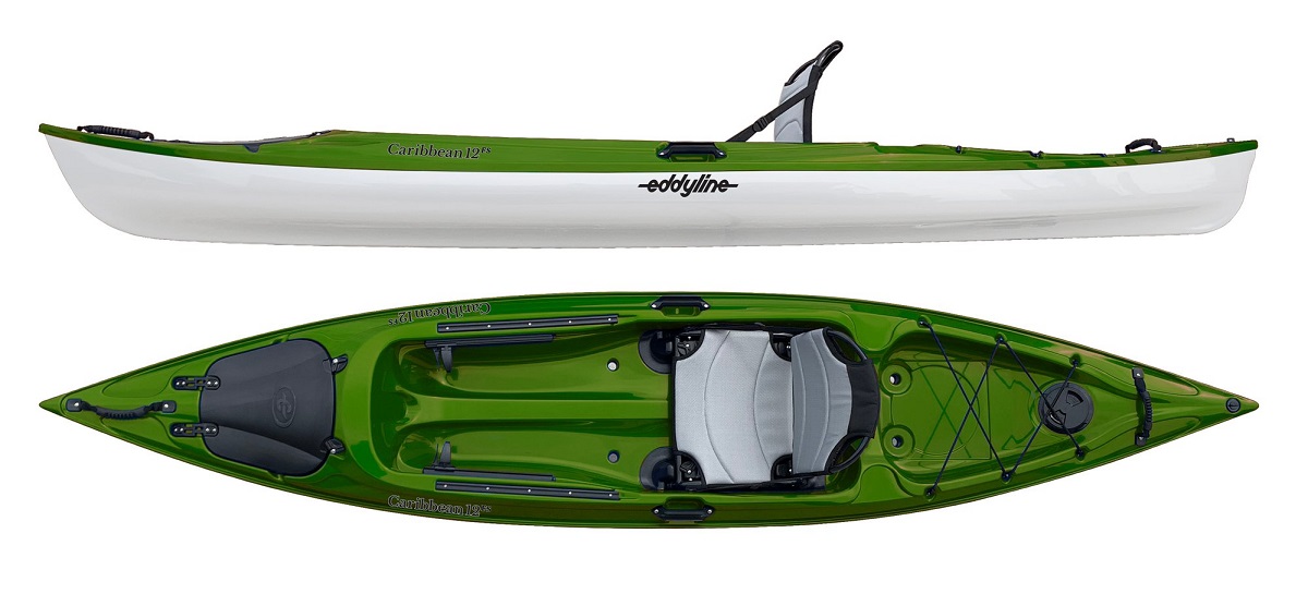 Eddyline Caribbean 12FS Kayak - Seagrass / White