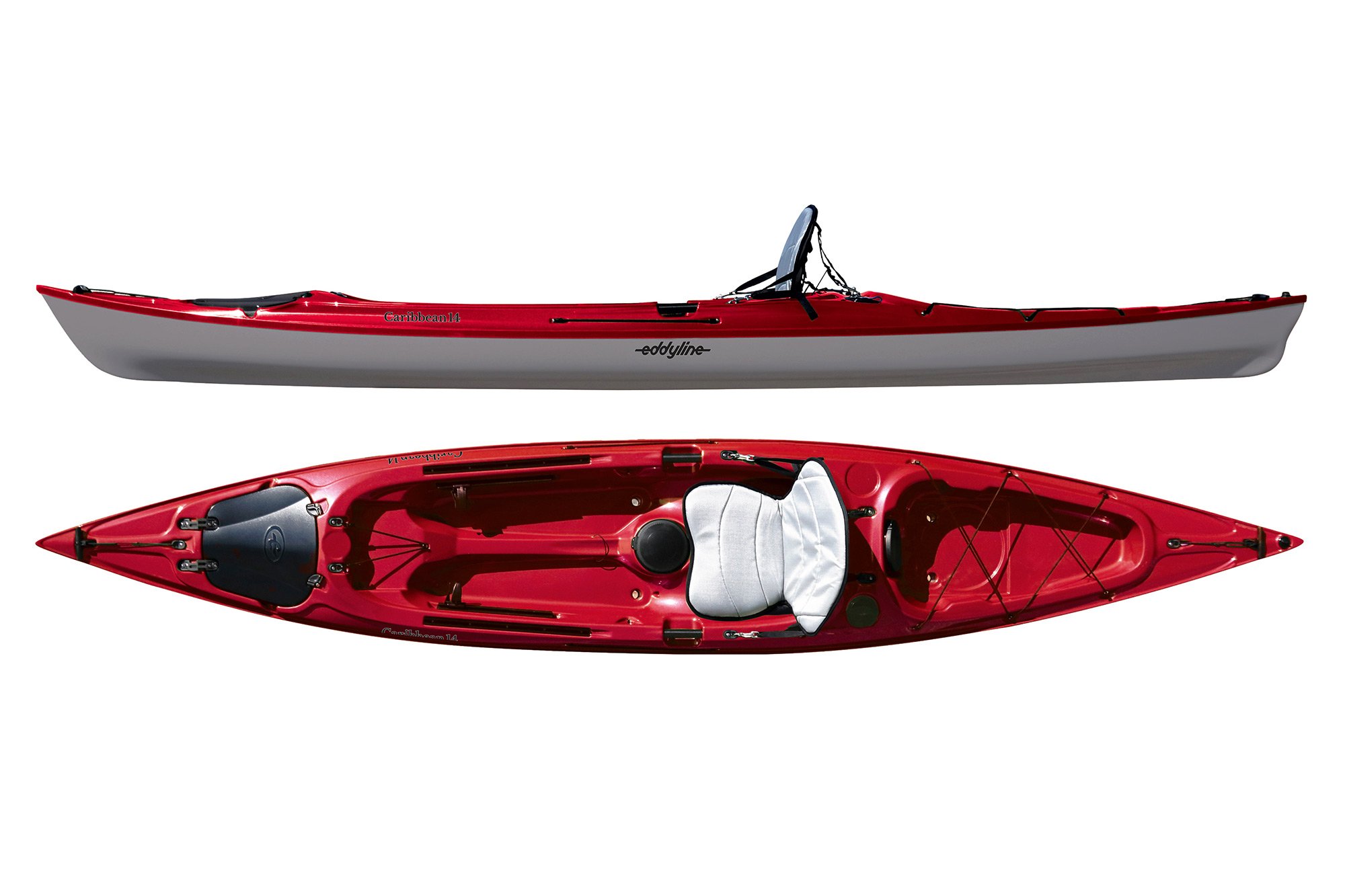 Eddyline Caribbean 14 Sit-On-Top Kayak - Red Pearl / Silver