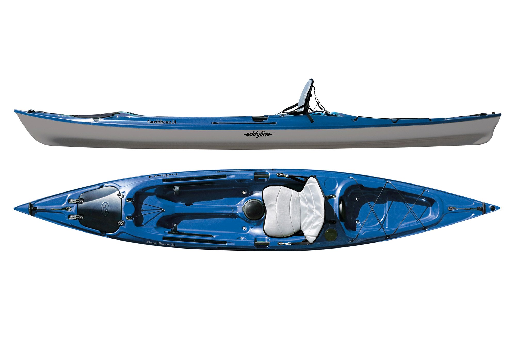 Eddyline Caribbean 14 Sit-On-Top Kayak - Sapphire Blue / Silver