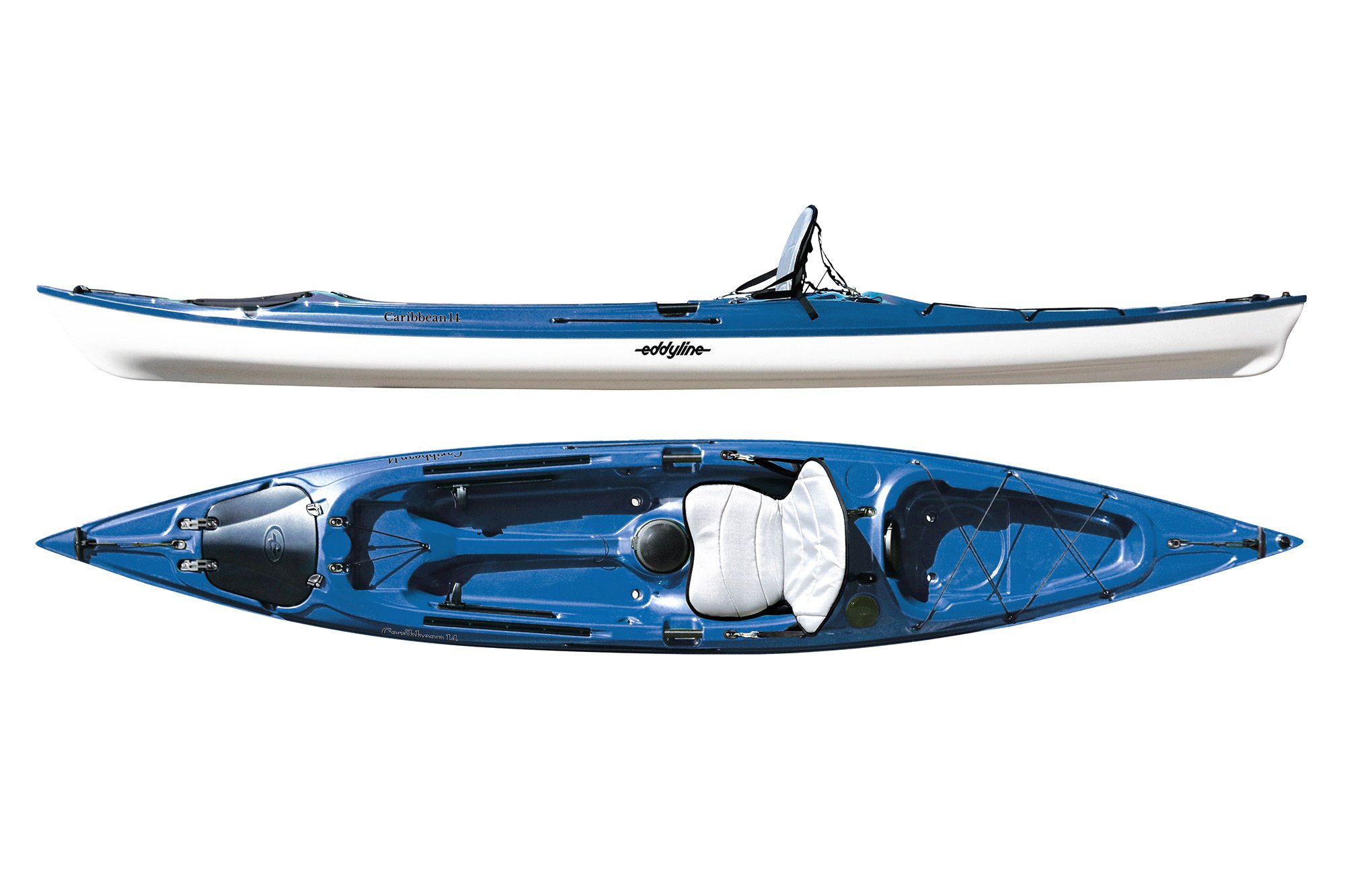 Eddyline Caribbean 14 Sit-On-Top Kayak - Sapphire Blue / White