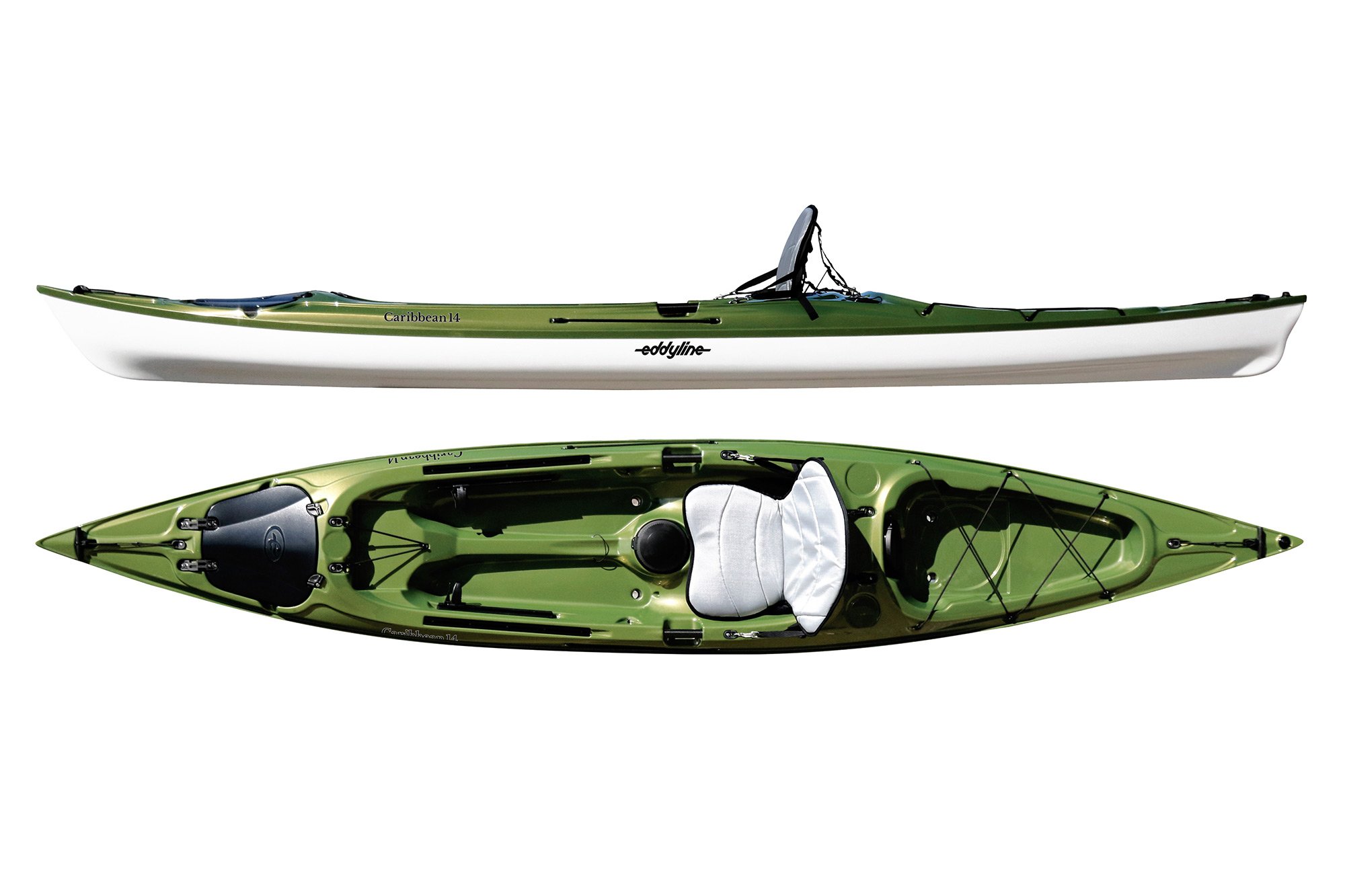 Eddyline Caribbean 14 Sit-On-Top Kayak - Seagrass / White