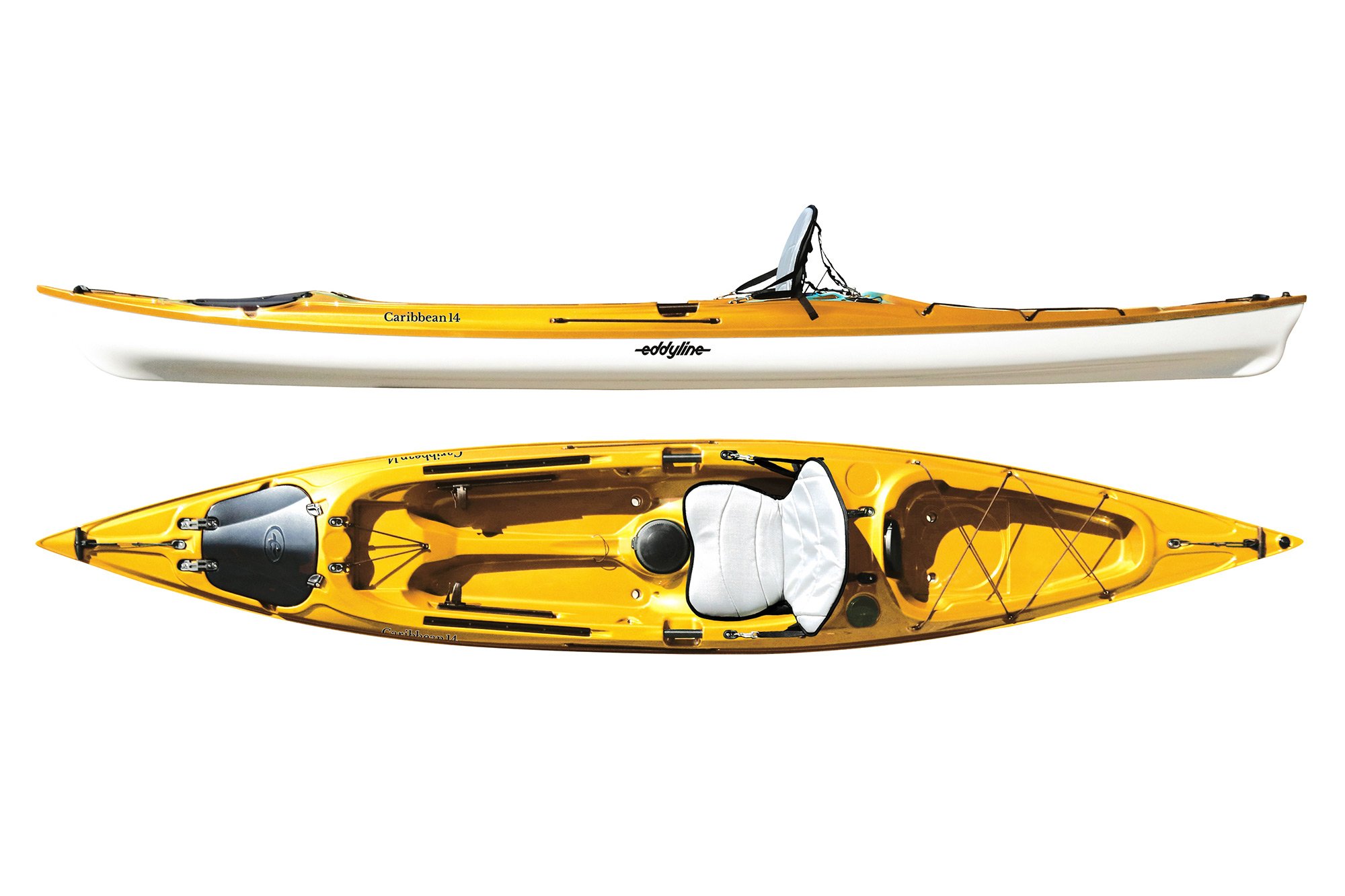 Eddyline Caribbean 14 Sit-On-Top Kayak - Yellow / White