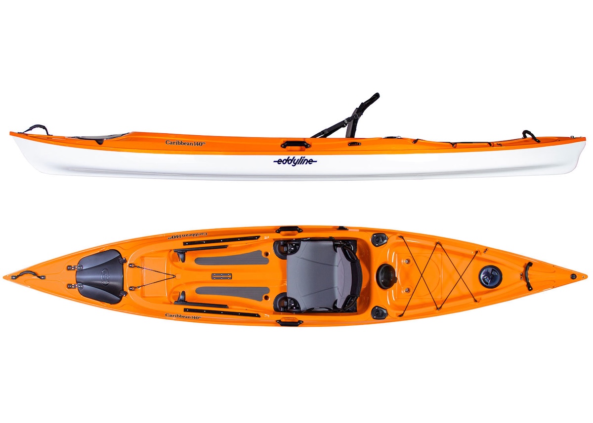 Eddyline Caribbean 140 Sit-On-Top Kayak - Mango