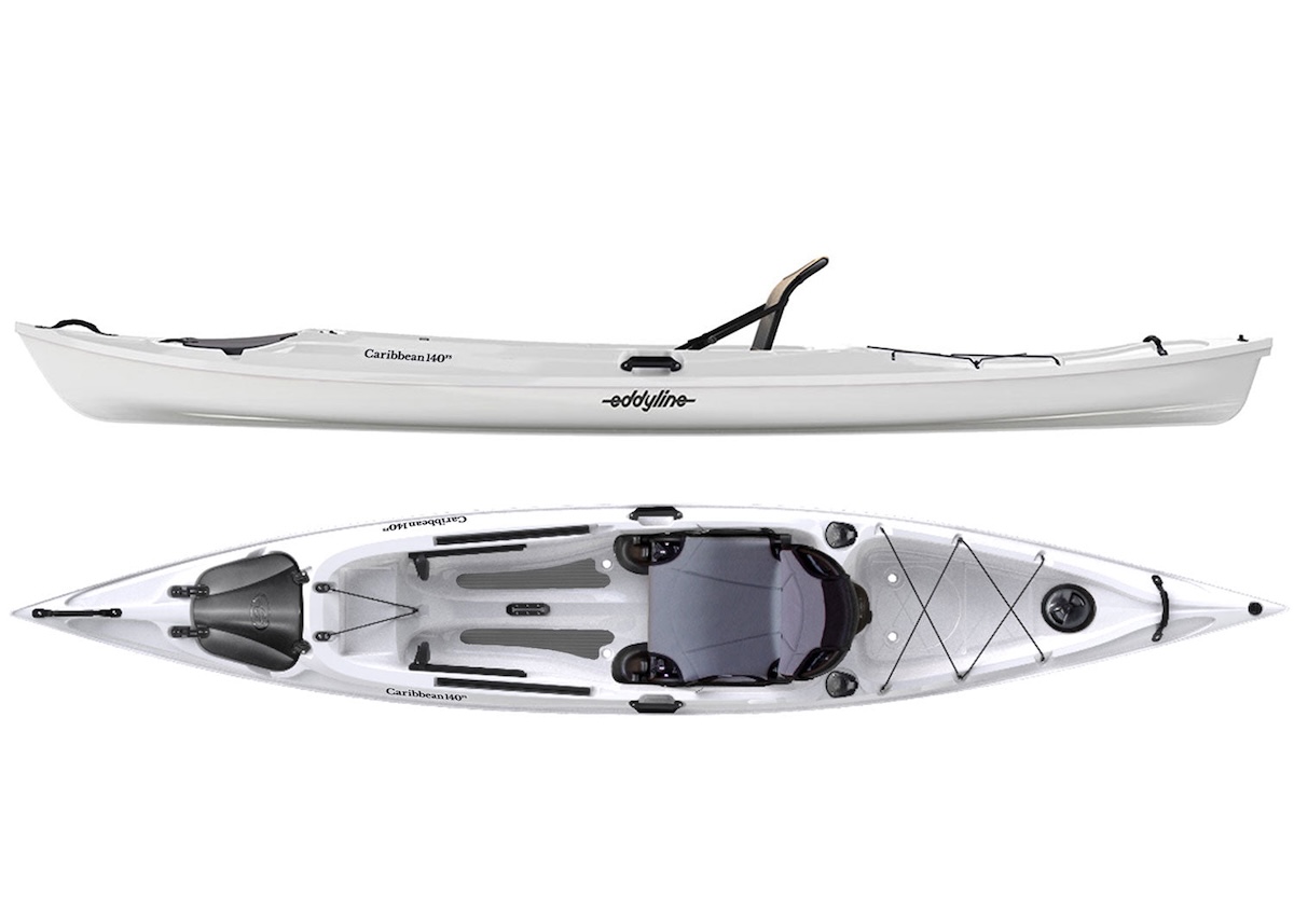 Eddyline Caribbean 140 Sit-On-Top Kayak - White