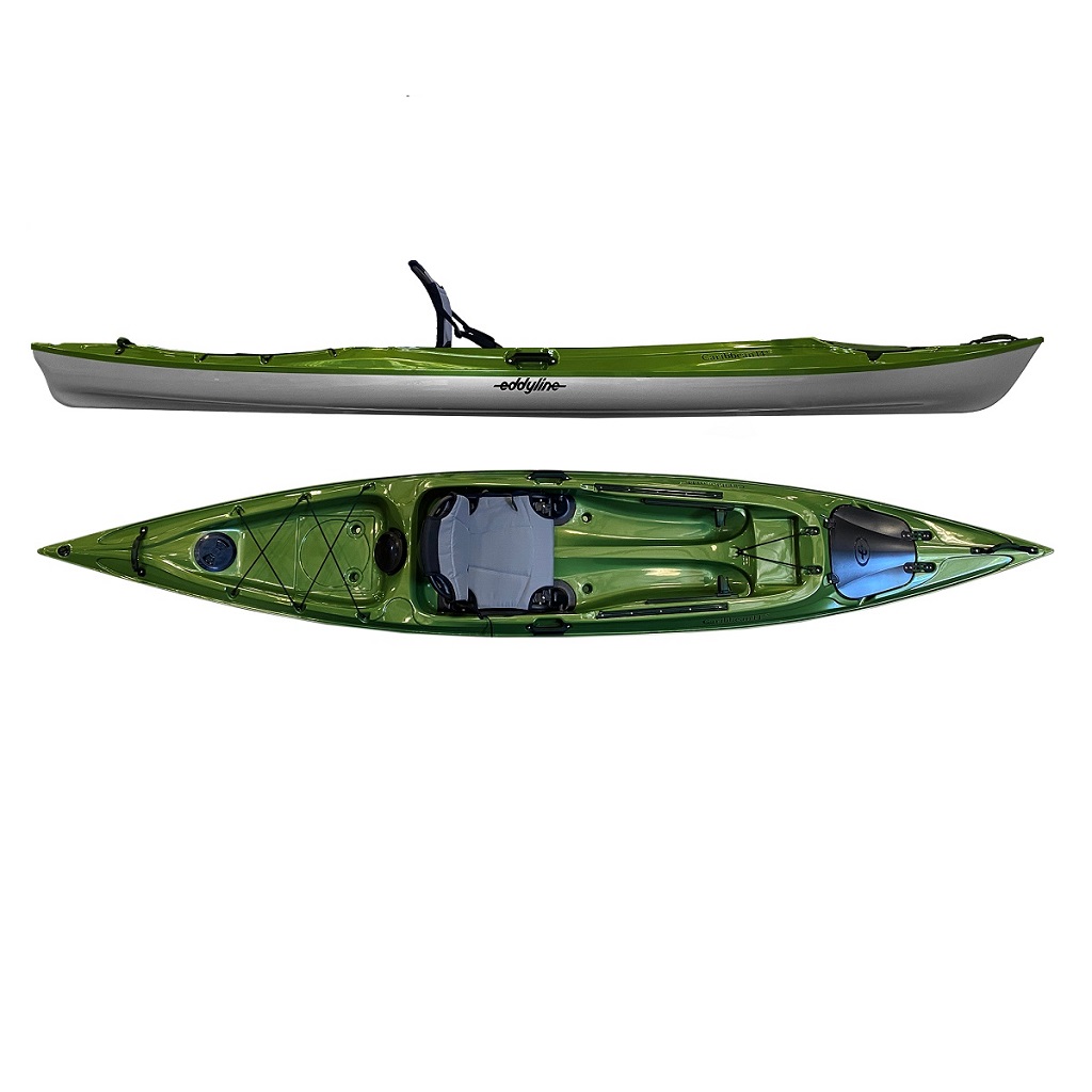 Eddyline Caribbean 14FS Kayak - Seagrass Deck / Silver Hull