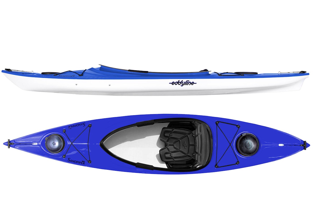Eddyline Sandpiper 120 Recreational Kayak - Sapphire Blue / White