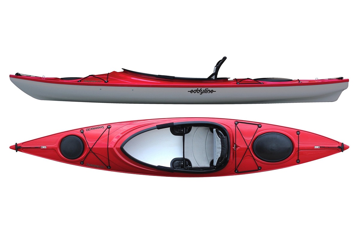 Eddyline Sandpiper 130 Kayak - Red Pearl / Silver