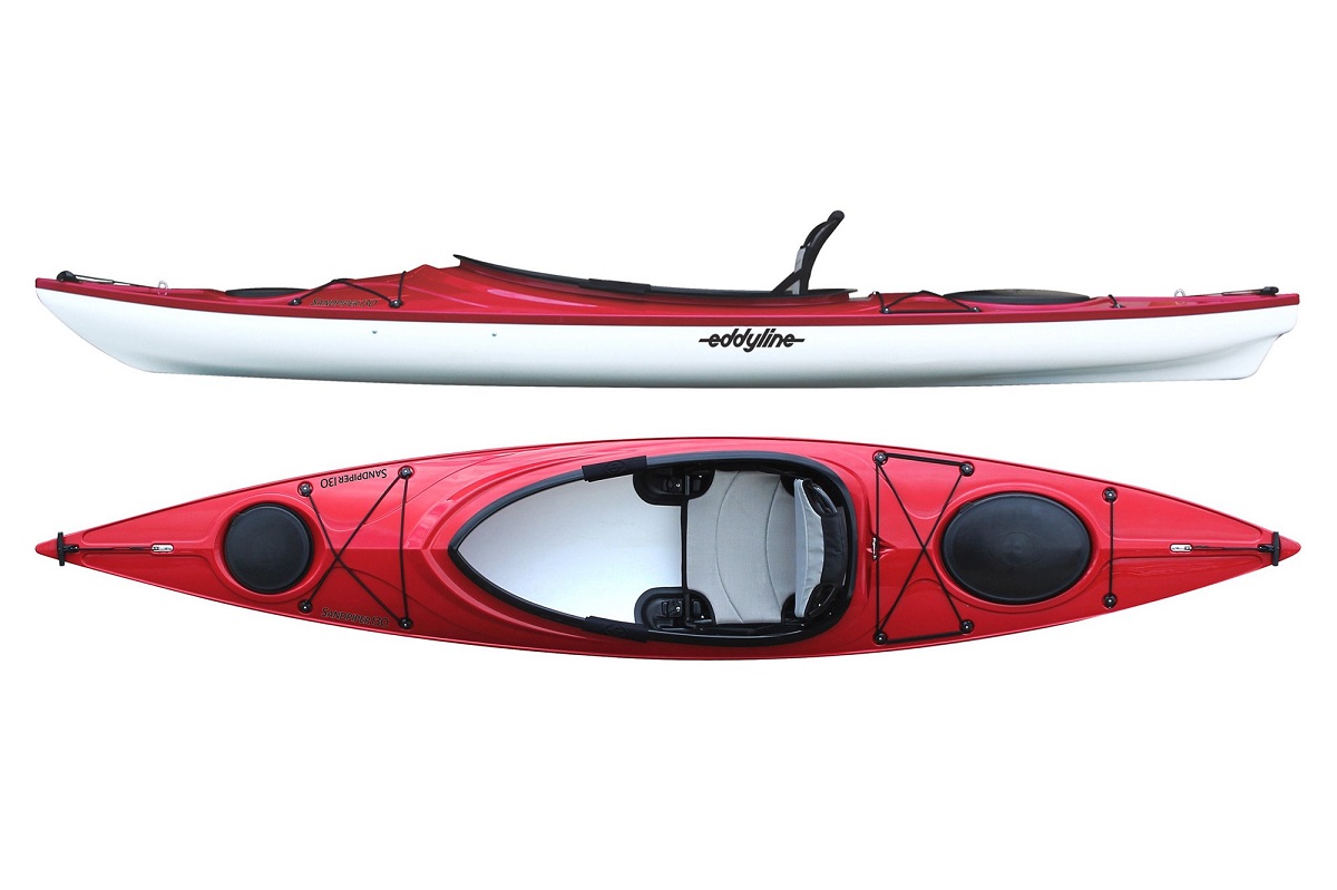 Eddyline Sandpiper 130 Kayak - Red Pearl / White