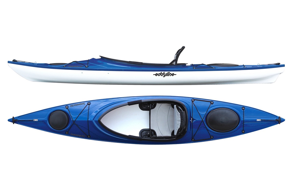 Eddyline Sandpiper 130 Kayak - Sapphire Blue / White