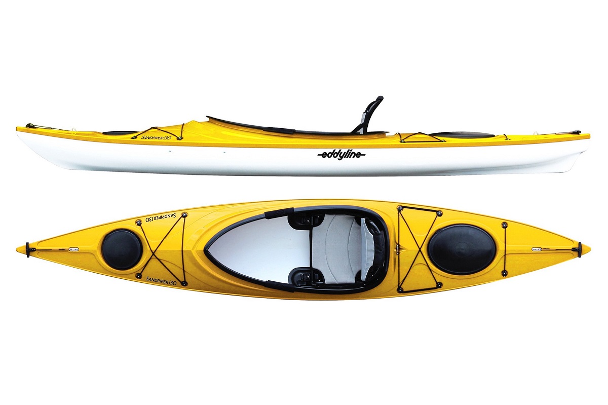 Eddyline Sandpiper 130 Kayak - Yellow / White