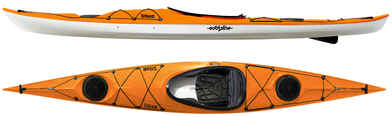 Eddyline Sitka 140 Touring Kayak - Mango