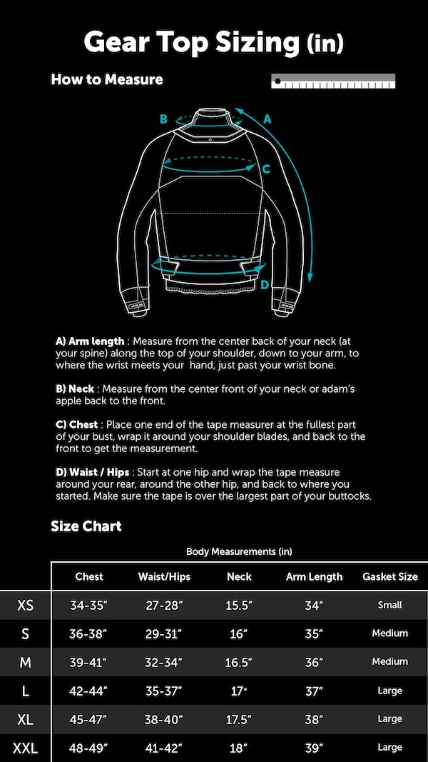 Level Six Baffin Splash Top - Sizing