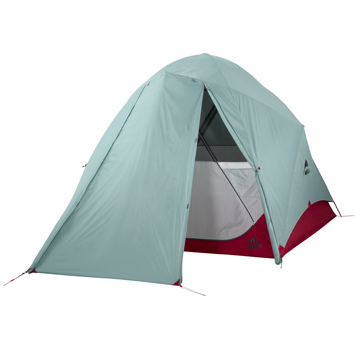 MSR Habiscape 4 Tent - Front Fly Partially Open