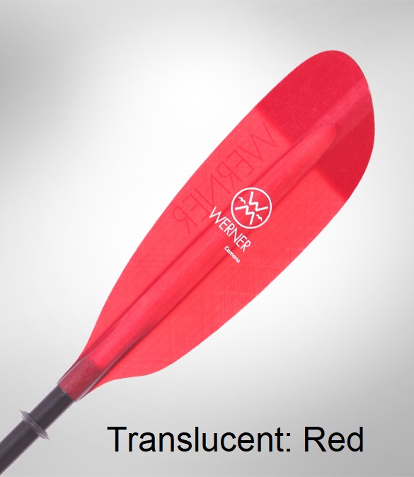 Werner Camano Kayak Paddle - Translucent Red