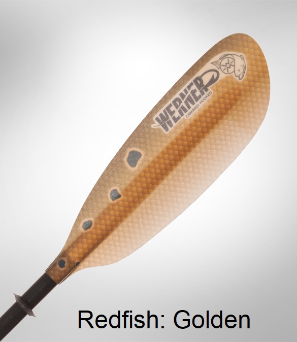Werner Camano: Hooked Kayak Fishing Paddle - Redfish: Golden