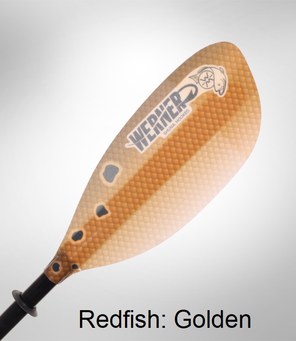 Werner Shuna: Hooked Kayak Fishing Paddle - Redfish: Golden
